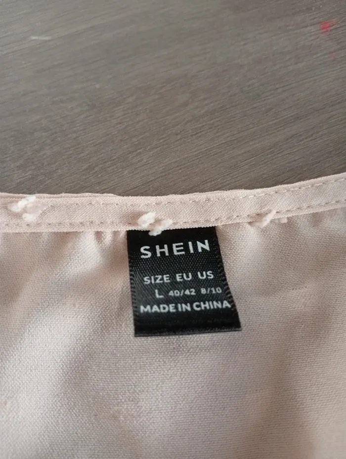 T-shirt sans manches à motifs col v femme L - photo numéro 2