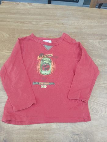 Sous-pull rouge 4 ans
