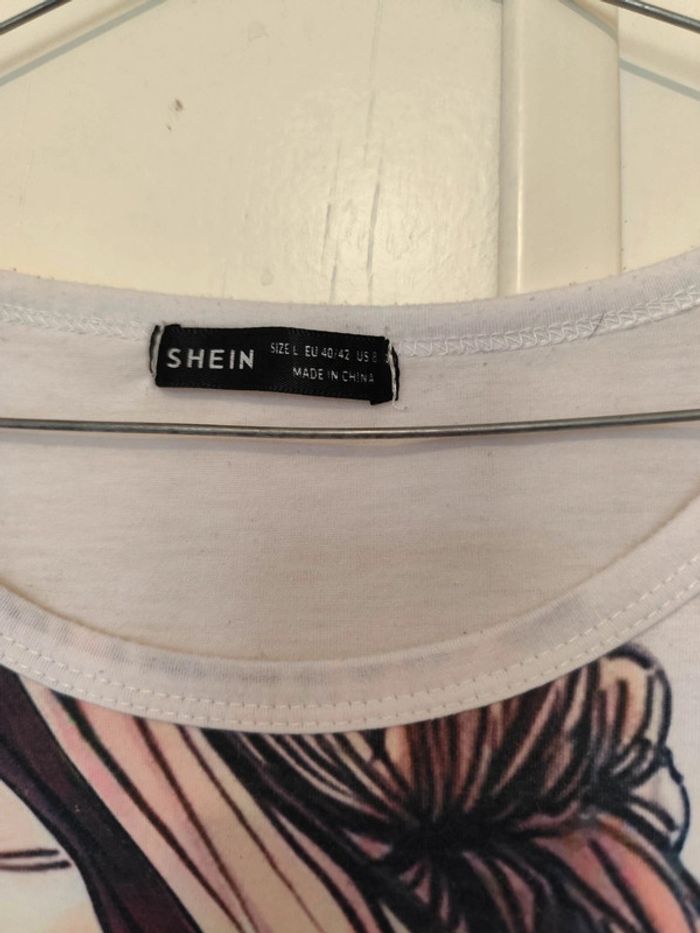 T-shirt femme à imprimé femme taille L très bon état - photo numéro 2