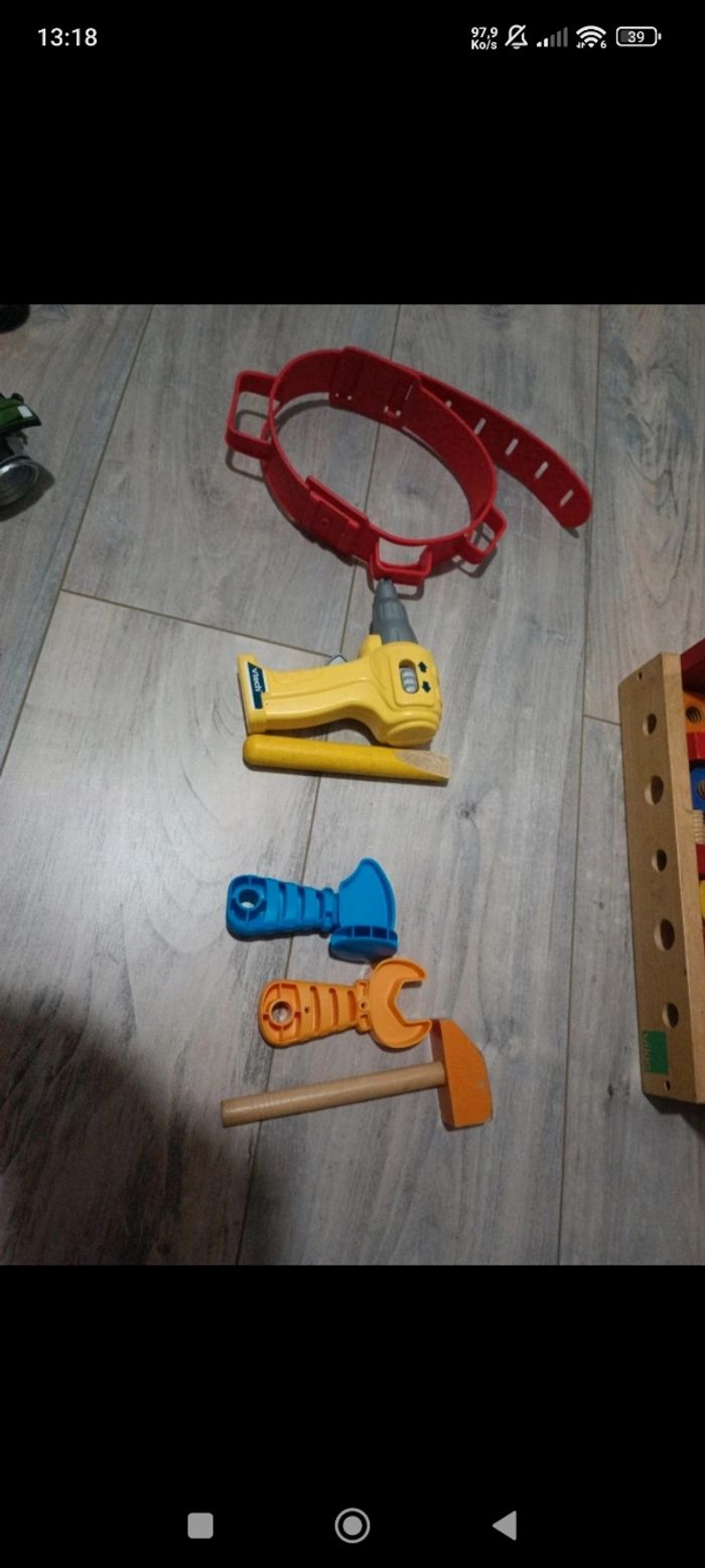Caisse outil et outils bois, plastique - photo numéro 5