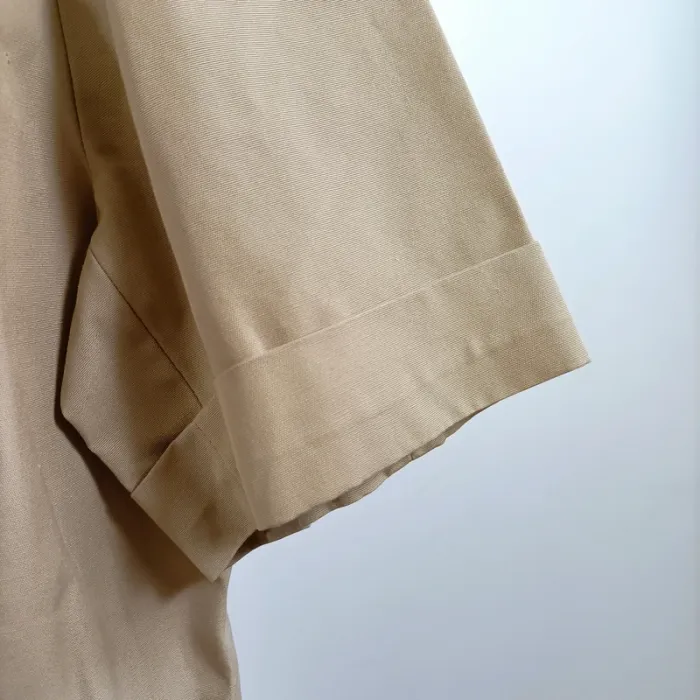 Veste saharienne beige vintage Tropical Paris manches courtes multi-poches Taille 44 A1518 - photo numéro 6