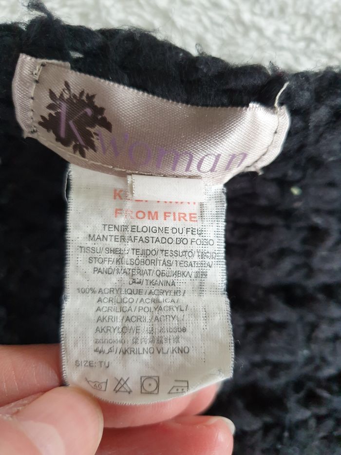 Grande echarpe noire femme - photo numéro 7