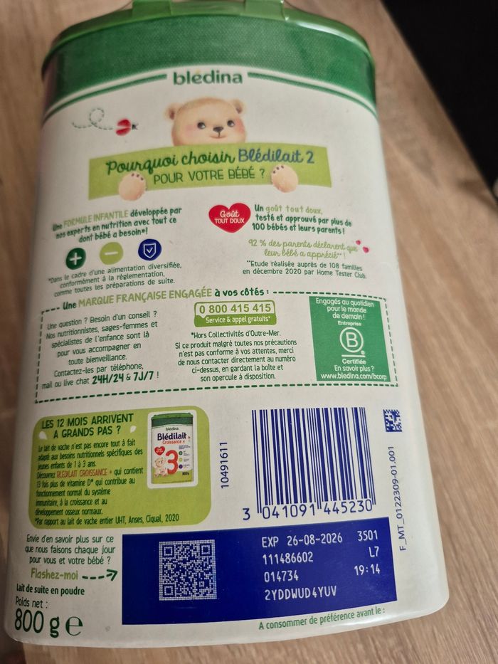 Lait 2 eme age blédilait neuf - photo numéro 3