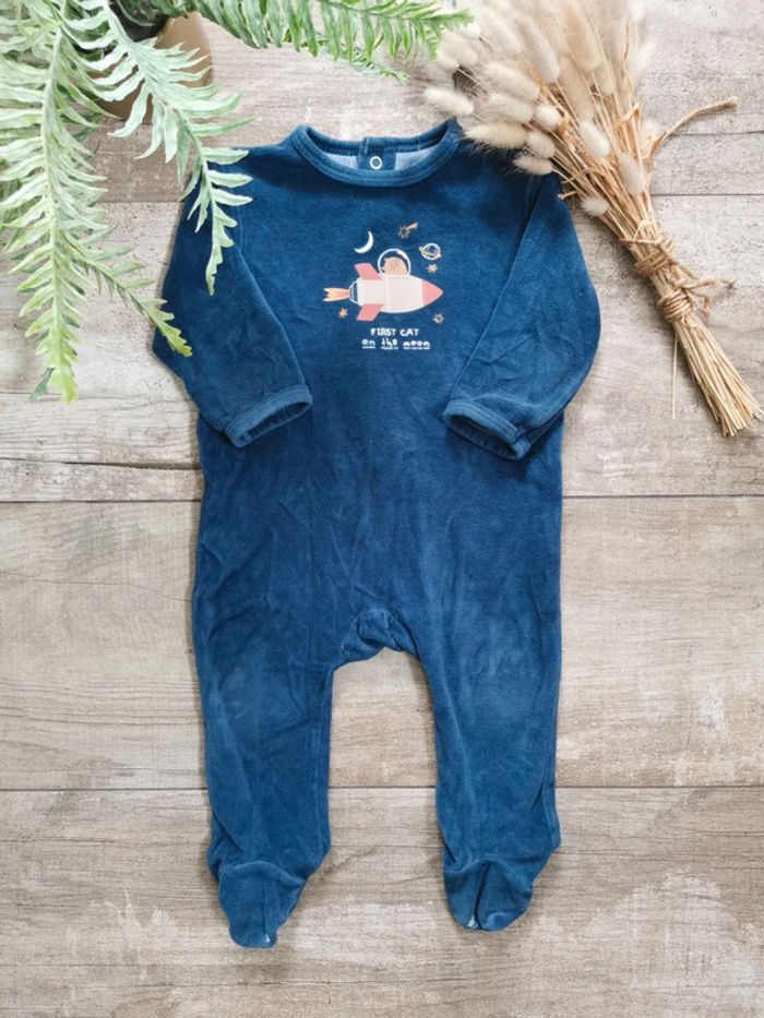 🍒Pyjama 1 pièce Kiabi bleu 12mois🌺 - photo numéro 5