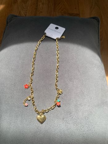collier acier inoxydable doré