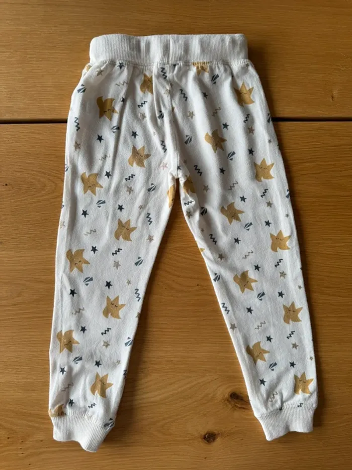 Pyjama molleton et coton 2 pièces ML bleu/blanc avec étoile - Taille 4 Ans - photo numéro 13