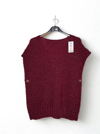 Pull sans manches doux grande taille