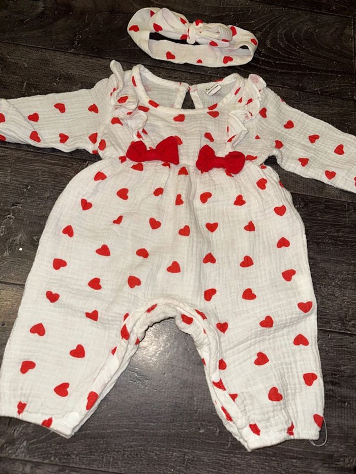 Combinaison imprimée cœurs - photo numéro 2