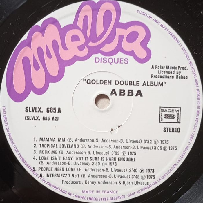 Vends Vinyle ABBA Golden double album vitesse 33 tours format 30 cm année 1976 - photo numéro 8