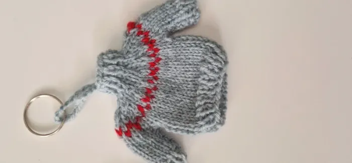 Lot de 2 portes-clé tricot - photo numéro 3