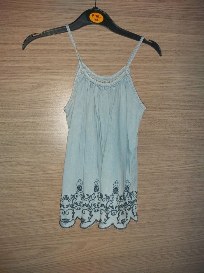 Top brodé Jean primark taille 9/10 ans 140cm