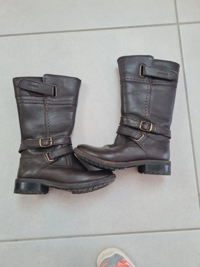 Bottes fille cuir