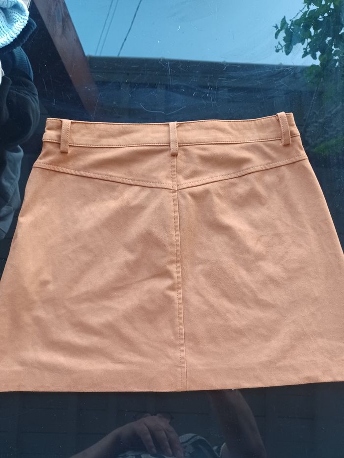 Mini jupe femme zara en daim marron M très bon état - photo numéro 6