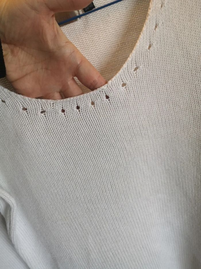 Pull femme taille 38 blanc - photo numéro 4