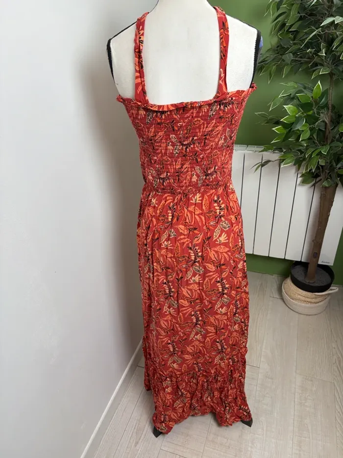 Robe longue Follow Me | Rouge et orange | Taille 36 - photo numéro 2