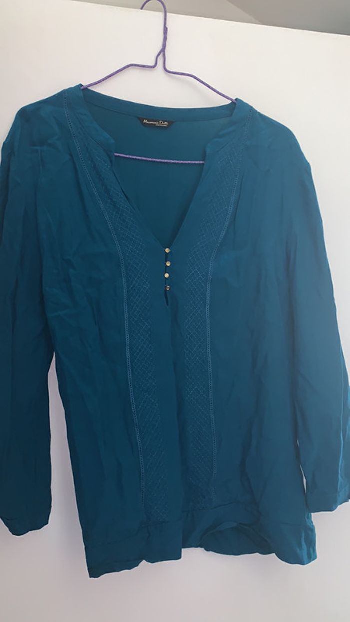 Chemisier vert canard