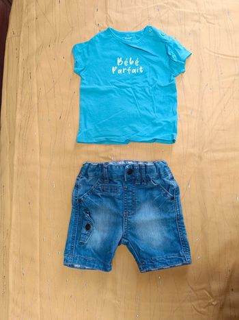 Short et tee-shirt manches courtes 12 mois