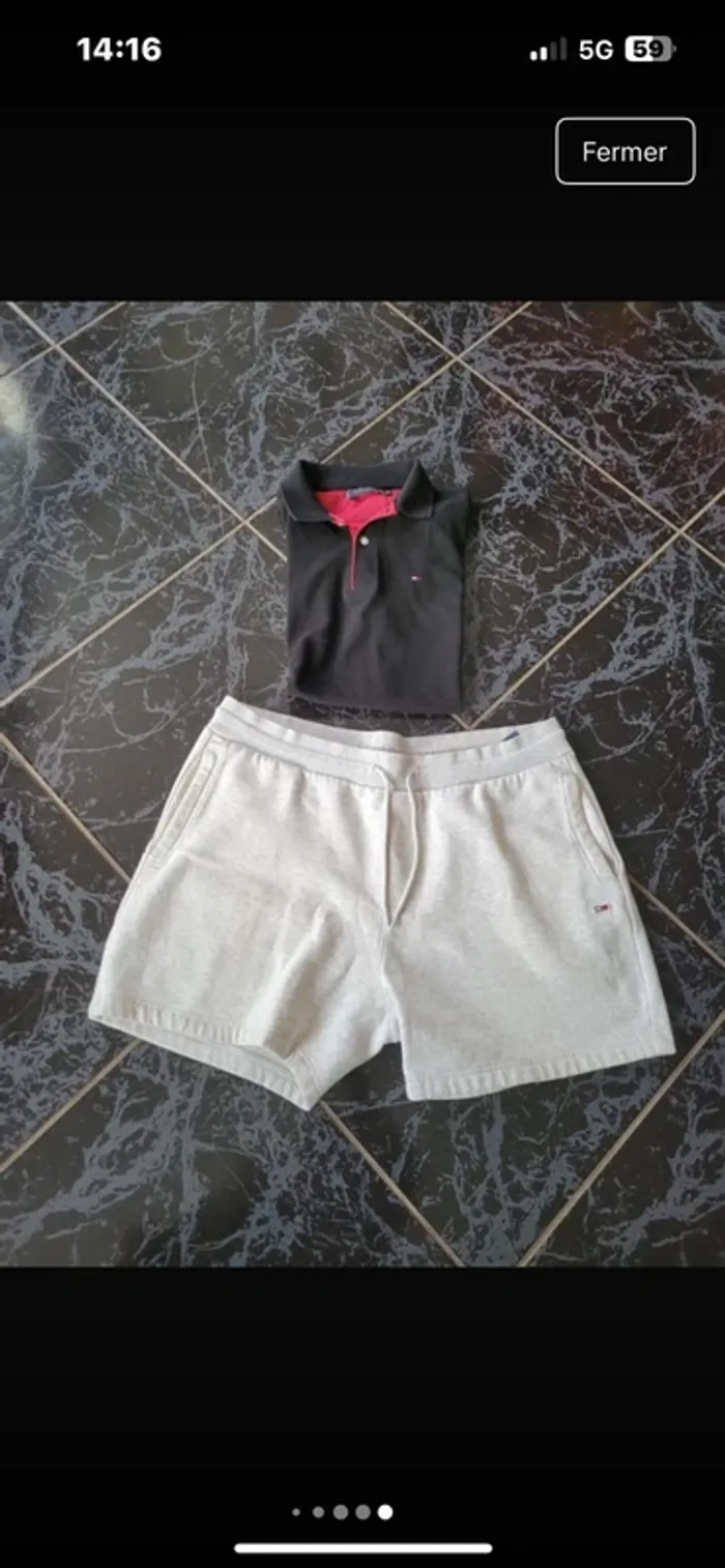 Ensemble polo L et bermuda Xl