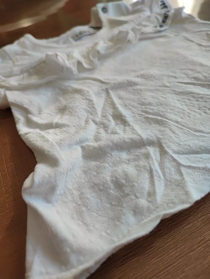 Joli tee-shirt blanc IKKS 12 mois - photo numéro 2