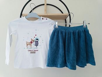 5 ans ensemble teeshirt sergent major et jupe hivers Okaïdi