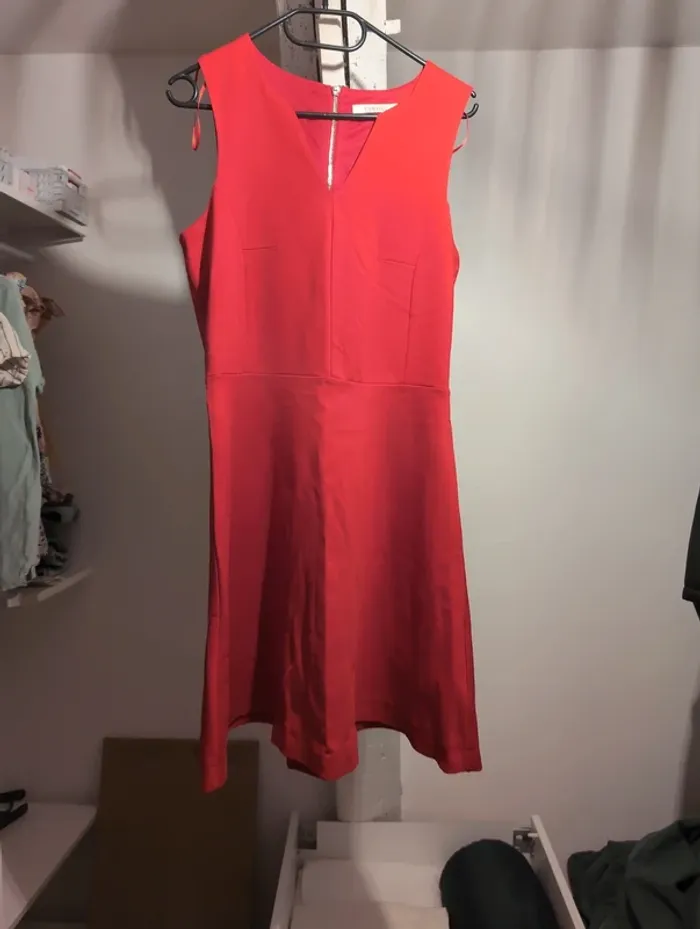Robe d'été mi-saison camaïeu rouge - photo numéro 2