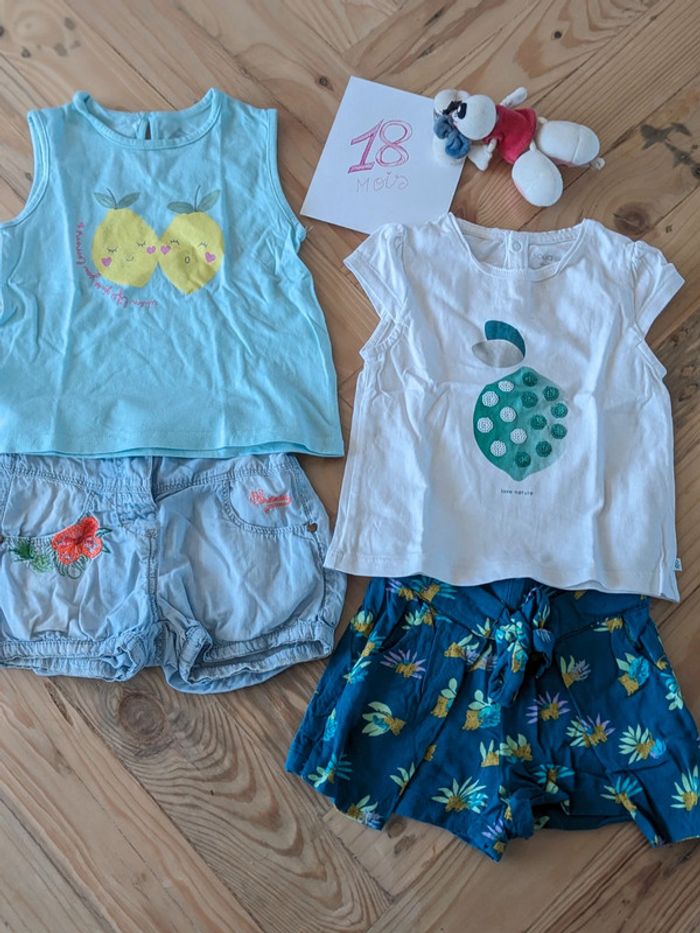 Ensemble printaniers short bebe 18mois