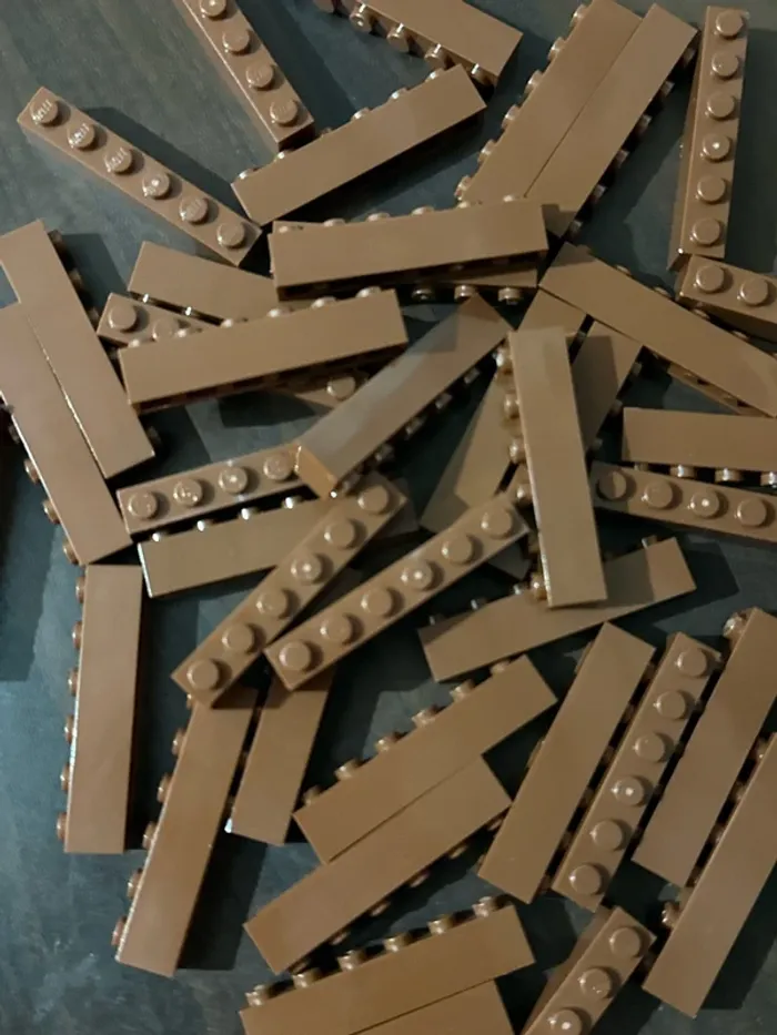 40 Brick Lego 1x3 ref 3009 Reddish Brown - photo numéro 2