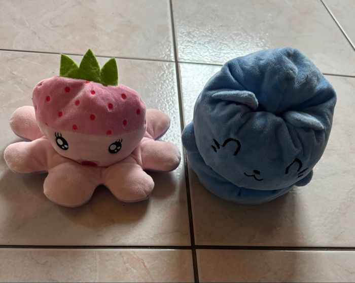 Lot de 2 peluches réversibles - photo numéro 2