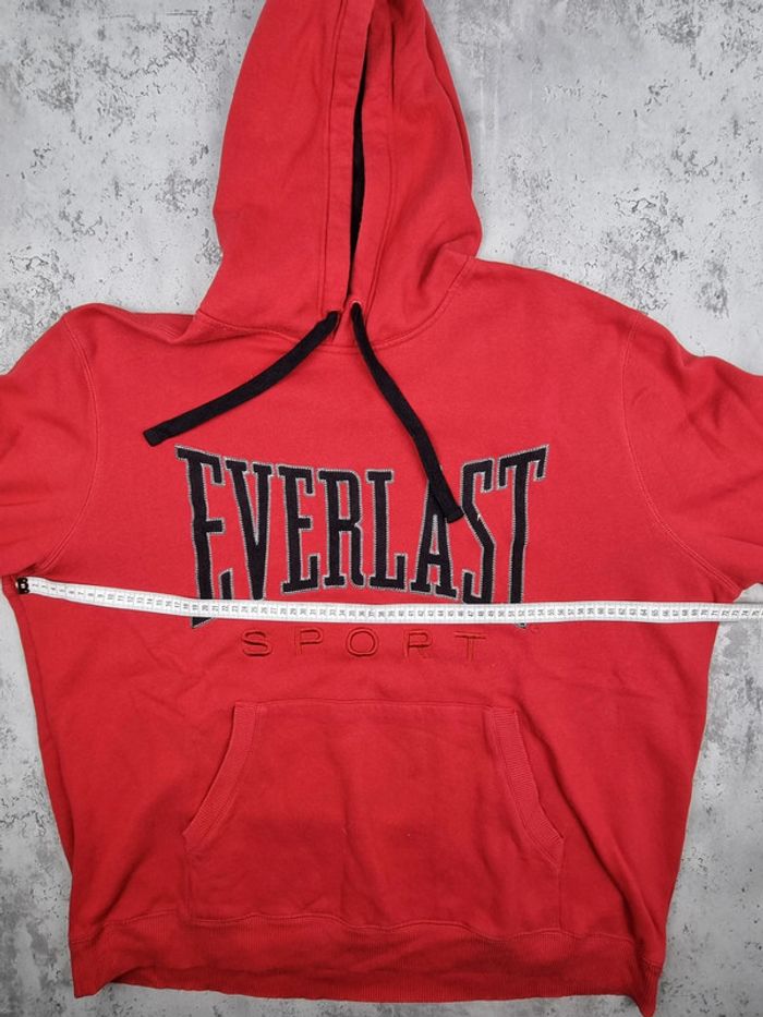 Pull à capuche Everlast rouge – Taille XXL Homme (mesures en photos) - photo numéro 9