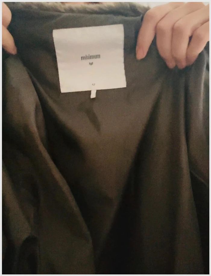 Manteau en fausse fourrure vert kaki - Minimum - taille 42 - très bon état - photo numéro 3