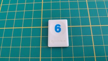 Tuile chiffre 6 six bleu jeu de société Rummikub Le rami des chiffres jeu de voyage Hasbro #C68