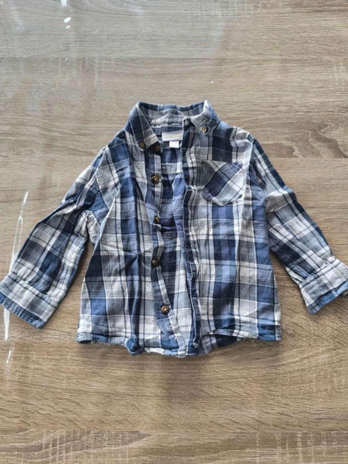 Chemise manches longues garçon 2 ans