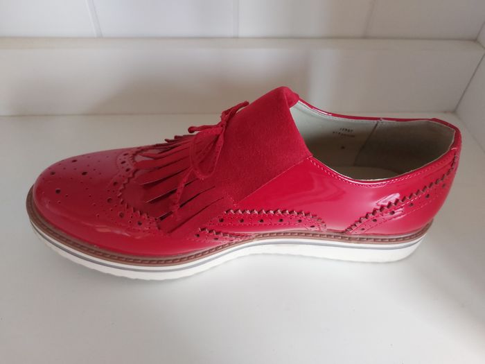 Chaussures mocassins My B rouge verni pointure 38,5 - photo numéro 6