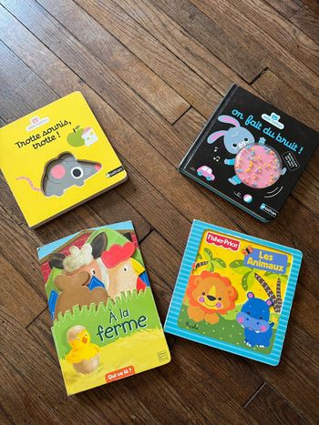 Lot 4 livres bébé enfant  Nathan Fisher price