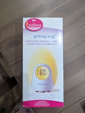Thermomètre ambiant à couleur en forme d’oeuf. Marque Tigex Excellence. NEUF AVEC ETIQUETTES