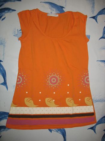 TEE SHIRT LONG MC ORANGE "CACHE CACHE" - TAILLE 1 - n°04