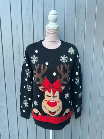 Pull manches longues Rennes de Noël