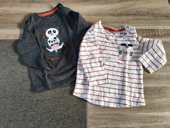 Lot 2 t-shirts Gémo