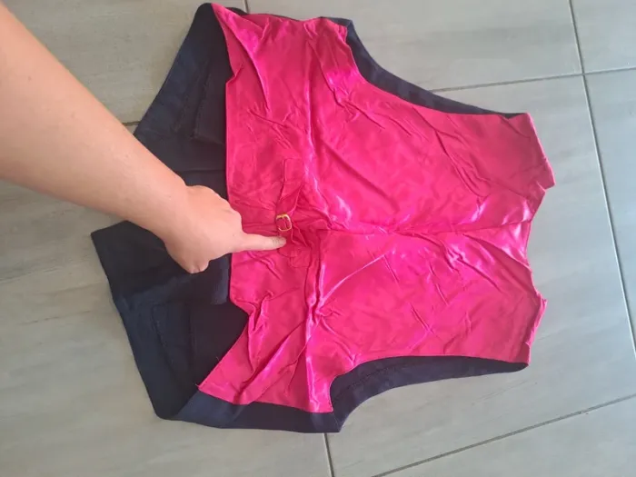 Gilet costume bleu marine fuschia BUDÙ Taille 44 - photo numéro 10