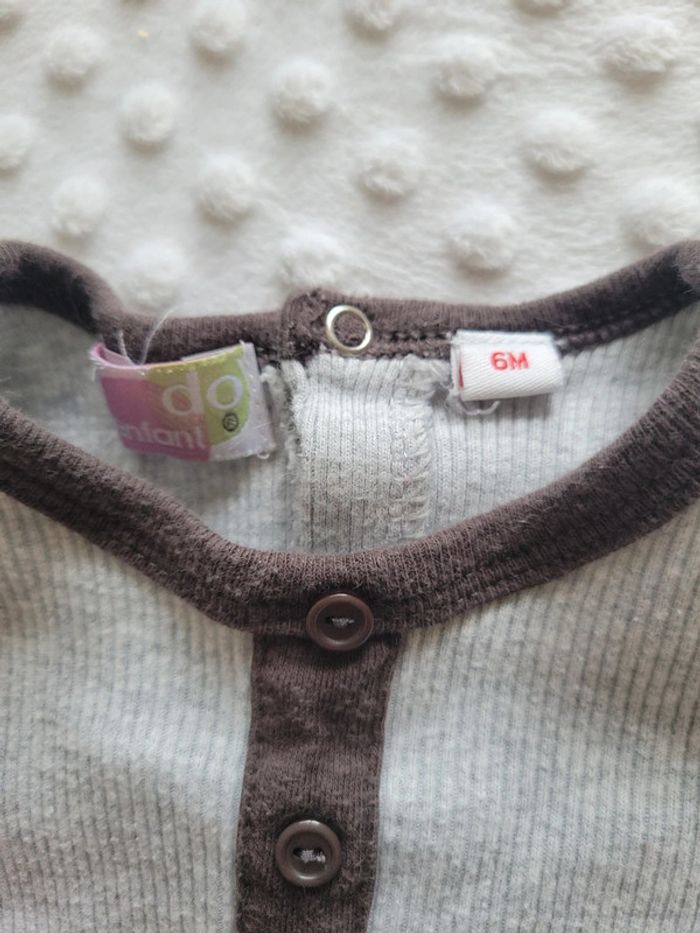 Pyjama léger 6 mois – L'Enfant Do – Gris mixte - photo numéro 3