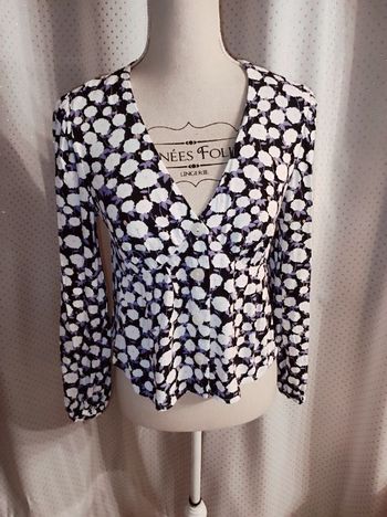 Blouse à fleurs Camaïeu taille 38 TBE