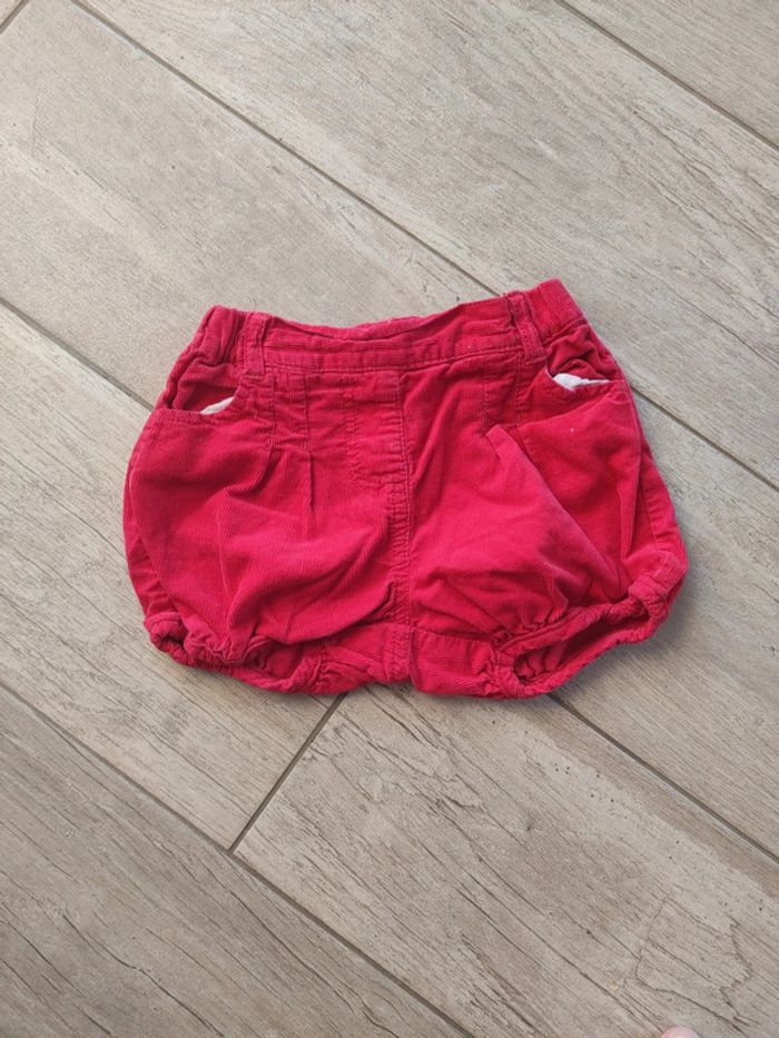 Short rouge et t-shirt 12 mois lapin - photo numéro 3