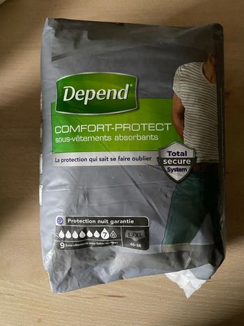 7 paquets de couches homme dépends
