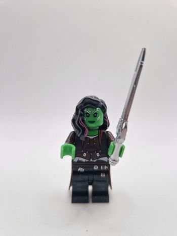 Figurine type lego Gamora les gardiens de la galaxie Marvel