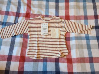 T-shirt à manches longues Zara rayé neuf