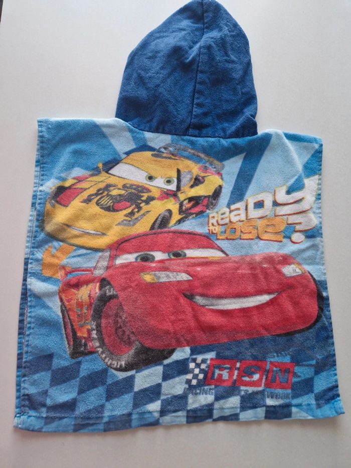Serviette Poncho cars MC queen bleu - photo numéro 2
