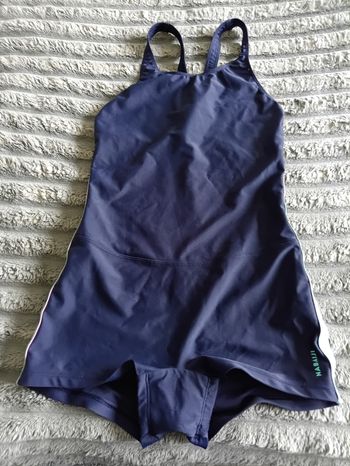 Maillot de bain bleu 1 piece decathlon 12 ans