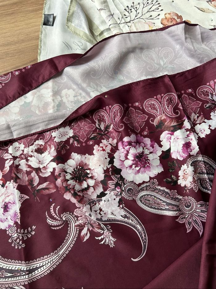 Lot de 2 voiles style carrée de soie à strass Neufs Boutique Indépendante - photo numéro 4