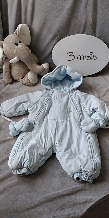 Combinaison hiver Bleu clair Garçon 3 mois TEX Basic