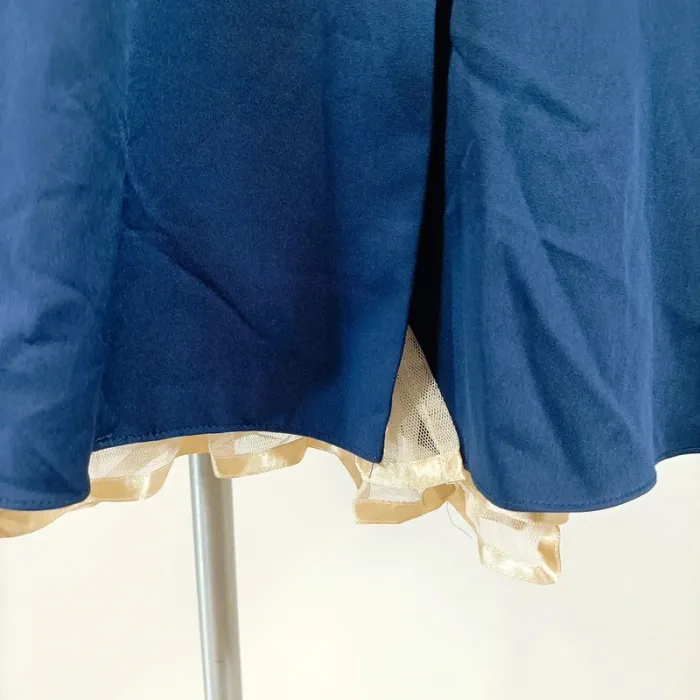 Veste bleu marine esprit victorien • détails dentelle & manches froncées A667 - photo numéro 4